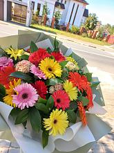 Букет цветов из:  Герберы #REPLACE_PRED# Лесной Кировской области