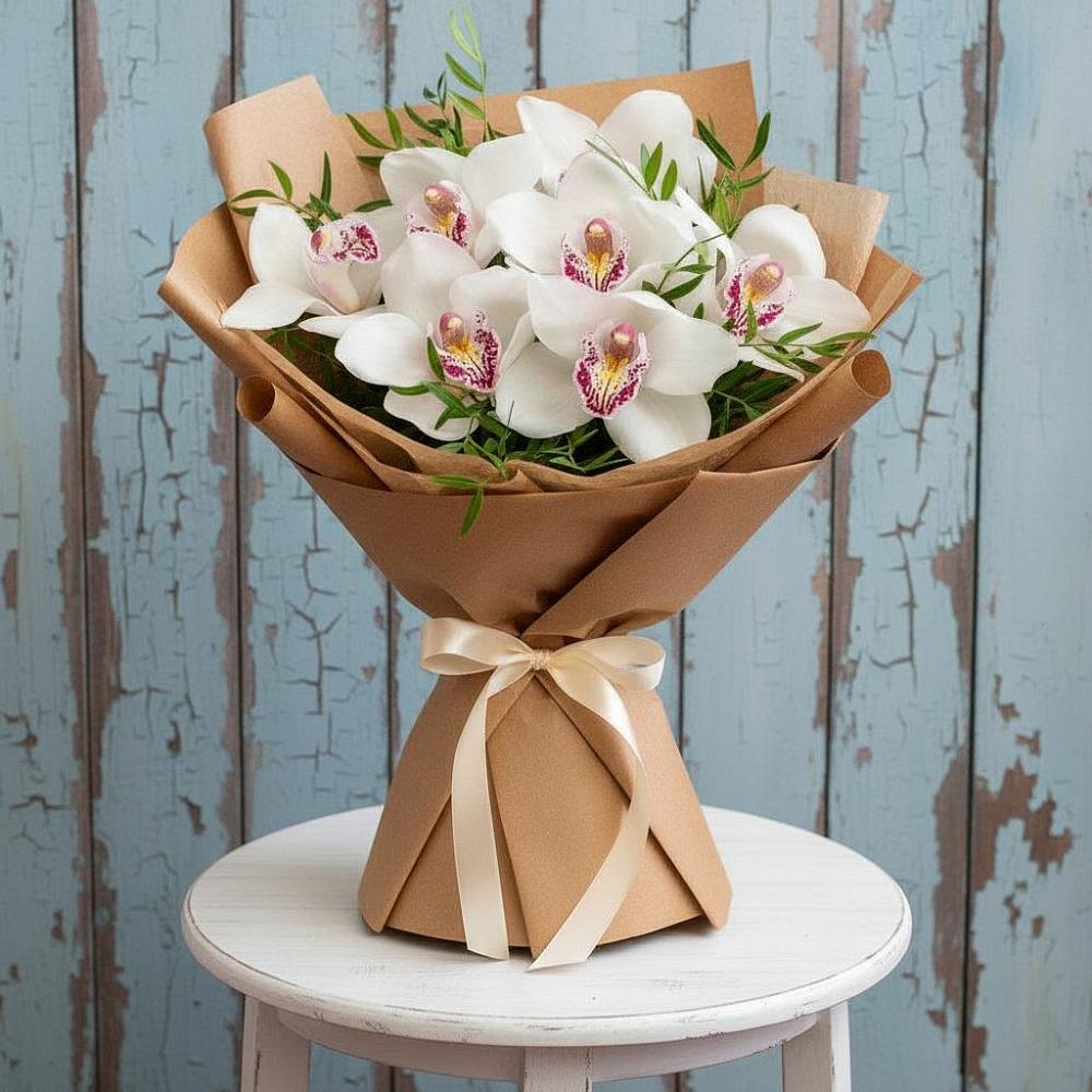 Букет цветов из: Орхидеи и Розы в Лесной Кировской области