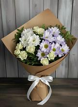 Букет цветов из:  Хризантемы и Розы в Лесной Кировской области