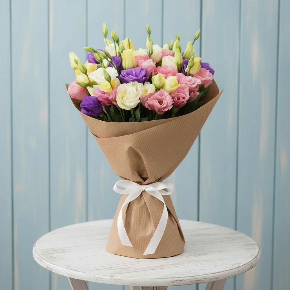 Букет цветов из: Лизиантусы в Лесной Кировской области