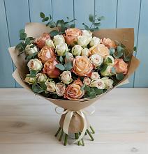Букет цветов из:  Альстромерии и Розы в Лесной Кировской области